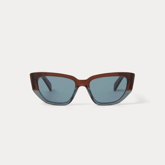 Rachel Comey Brown Tortoiseshell Sunglasses with Blue Lenses
